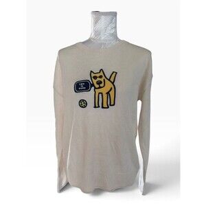 Life is Good beige crew neck sweater